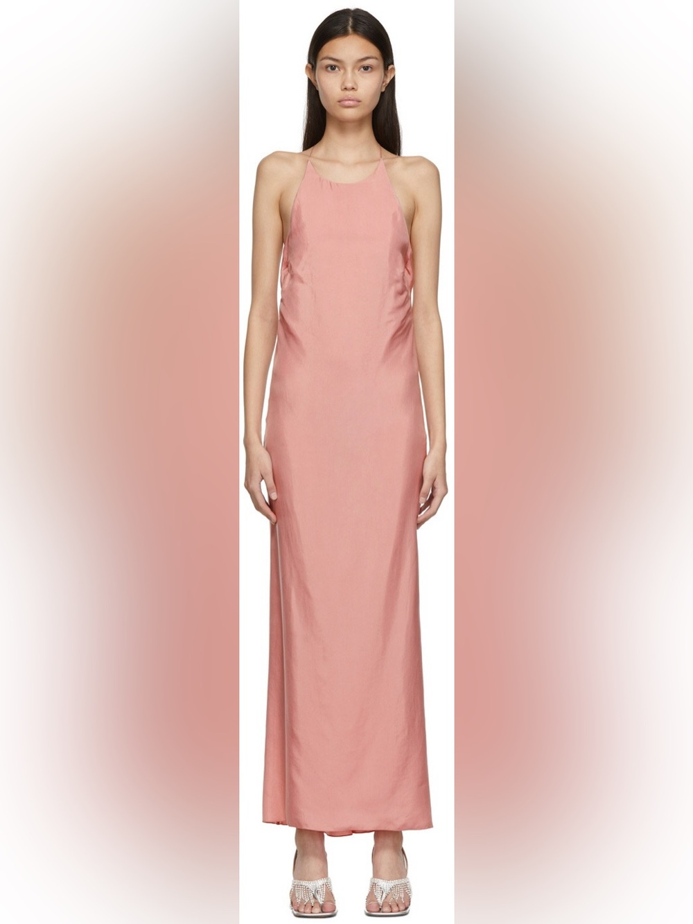 GAUCHERE Pink Satin Vinco Dress
